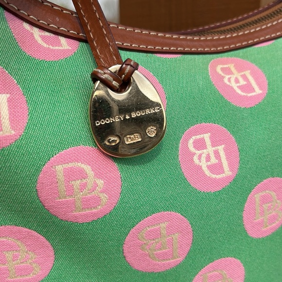 Dooney & Bourke Bags Dooney And Bourke Green And Pink Hobo Purse